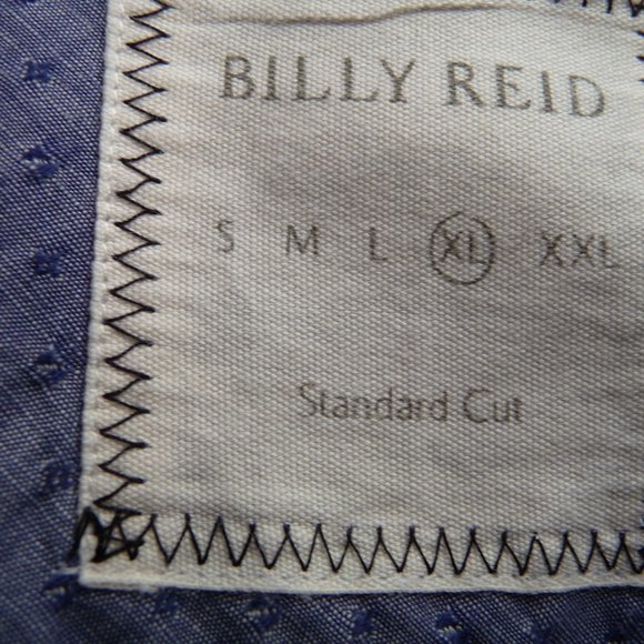 BILLY REID LIGHT COTTON TEXTURED LIKE LIGHT CHAMBRAY BUTTON DOWN SHIRT S… - Picture 3 of 4